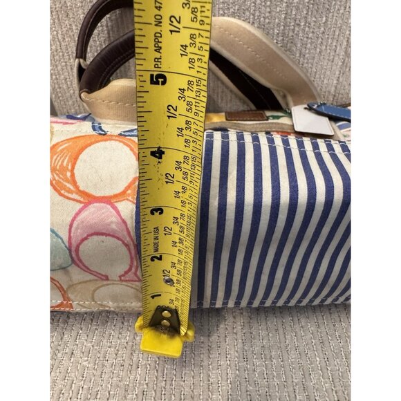 Coach Hampton Weekend Tote Bag Patchwork Handbag Purse Satchel Y2K - Picture 11 of 16